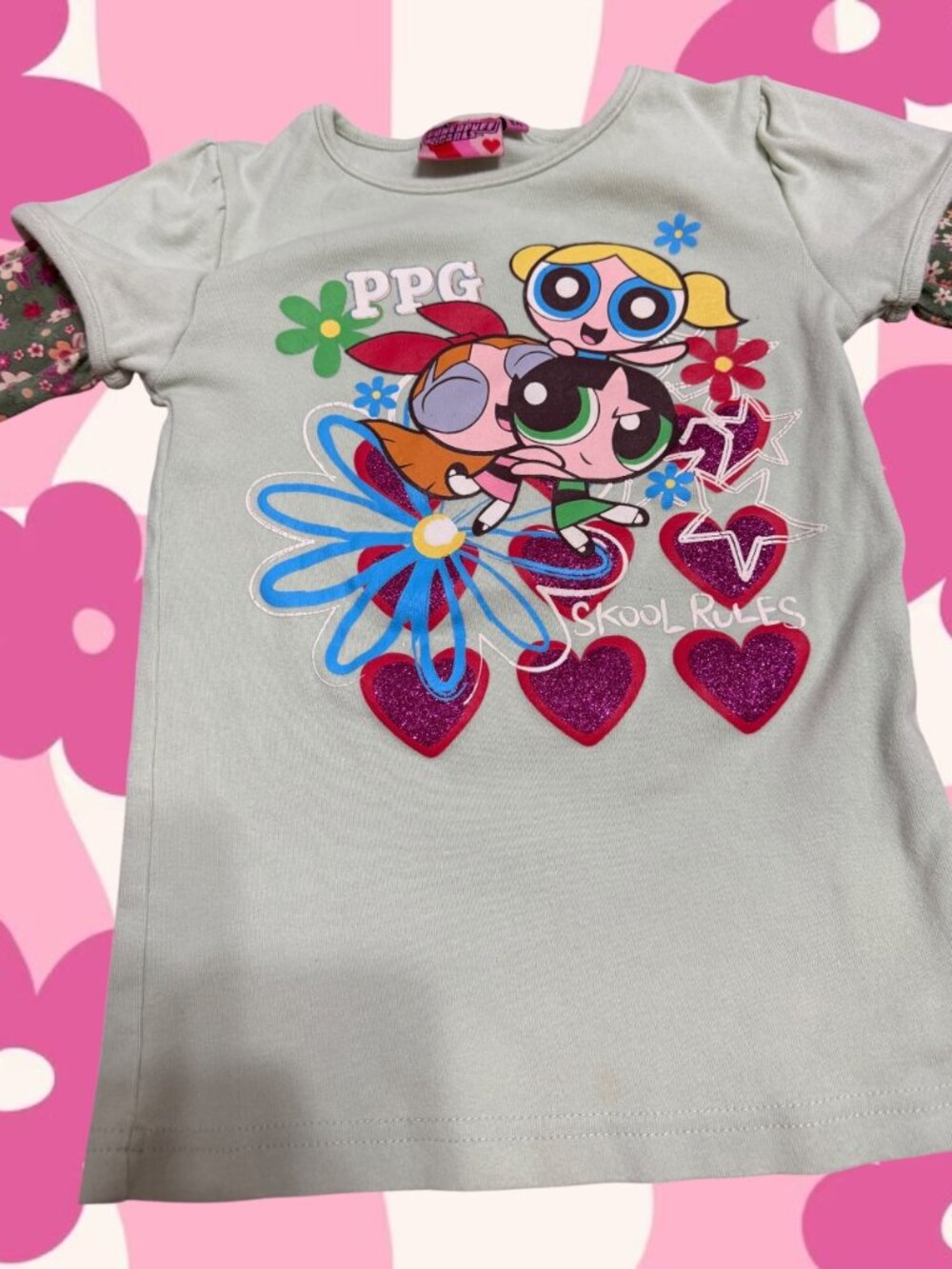 Vintage 2006 Powerpuff Girls Matching Set Girls 10 Jeans 8 Top Y2K Rare Grail - Picture 13 of 16